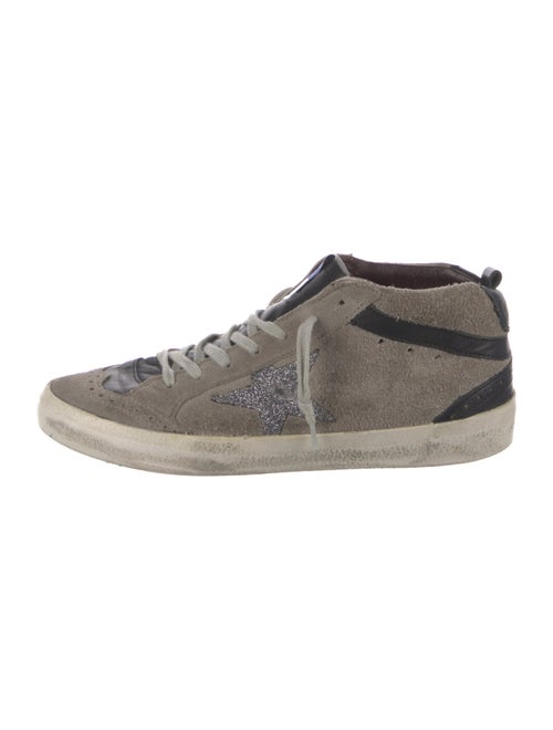 Golden Goose Suede Colorblock Pattern Sneakers