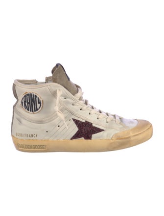 Golden Goose Leather Distressed Accents Sneakers