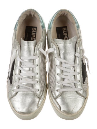 Golden Goose Leather Printed Sneakers