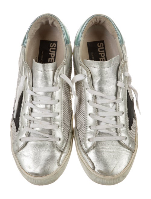 Golden Goose Leather Printed Sneakers