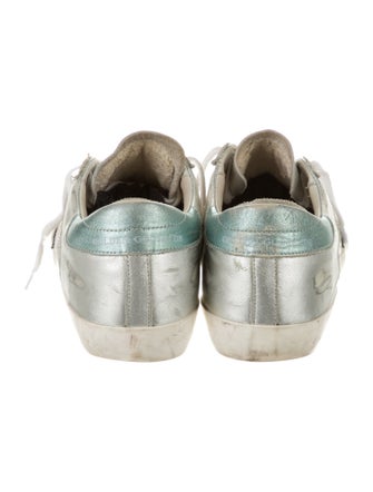 Golden Goose Leather Printed Sneakers