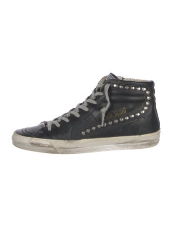 Golden Goose Leather Distressed Accents Sneakers