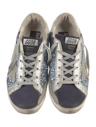 Golden Goose Glitter Colorblock Pattern Sneakers