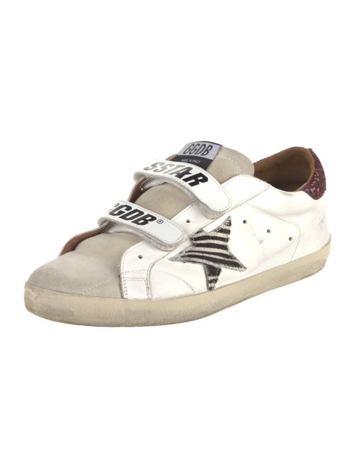 Golden Goose Leather Animal Print Sneakers