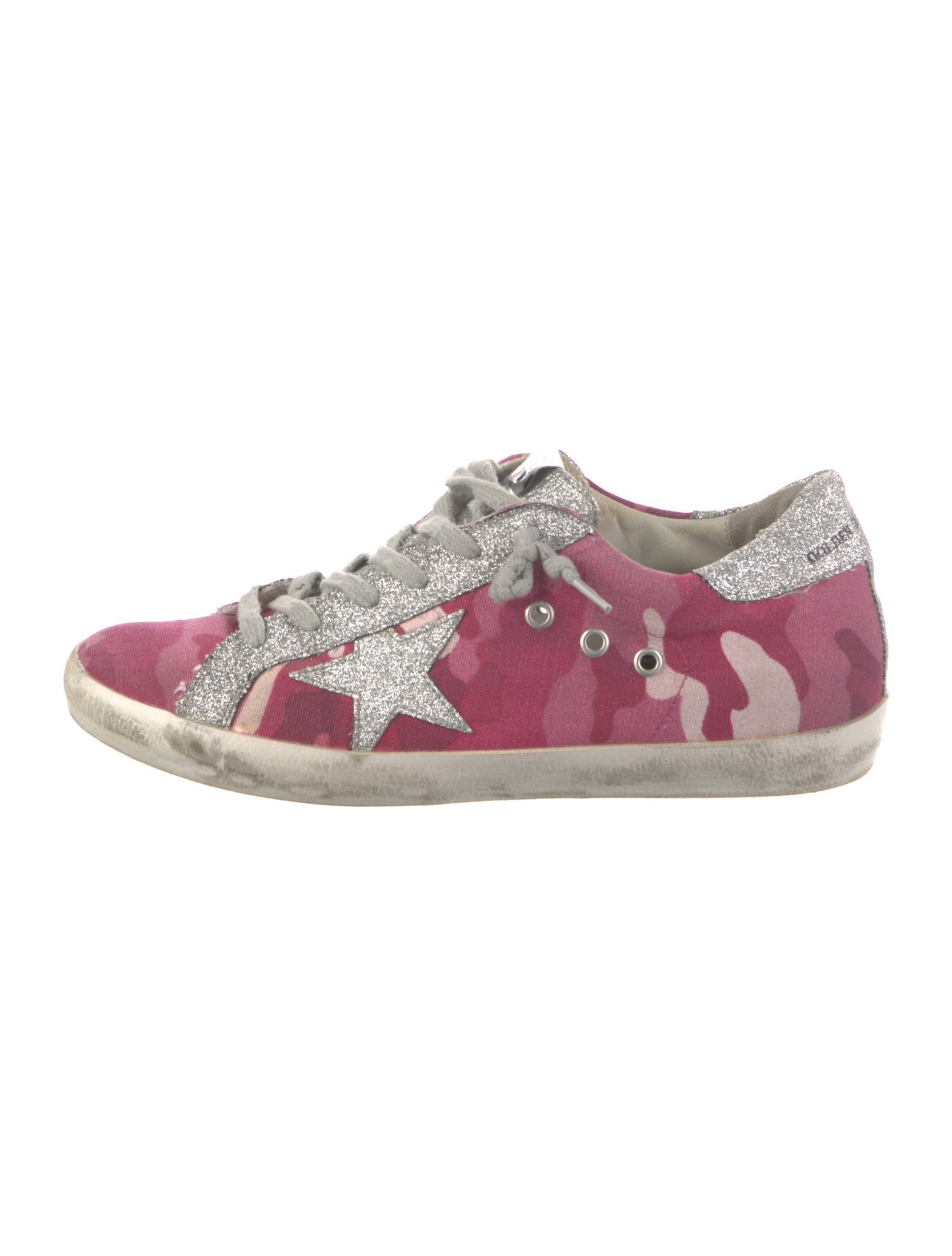 Golden Goose Canvas Printed Sneakers