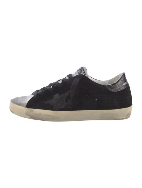 Golden Goose Suede Glitter Accents Sneakers