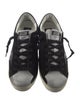 Golden Goose Suede Glitter Accents Sneakers