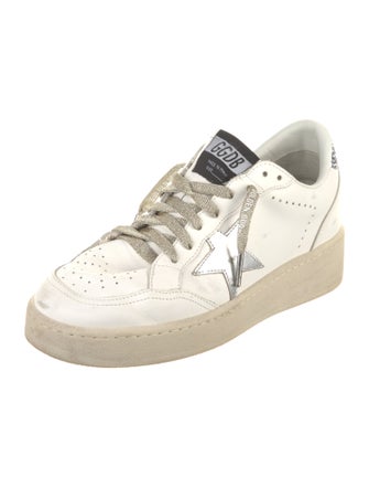 Golden Goose Leather Distressed Accents Sneakers