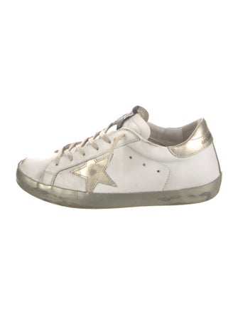 Golden Goose Leather Printed Sneakers