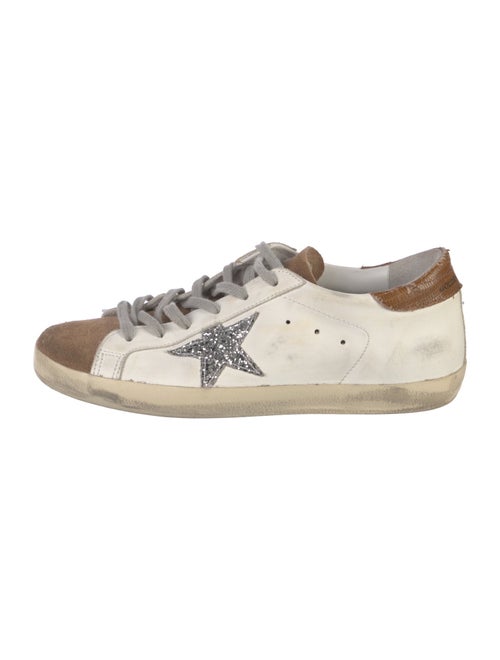 Golden Goose Leather Colorblock Pattern Sneakers