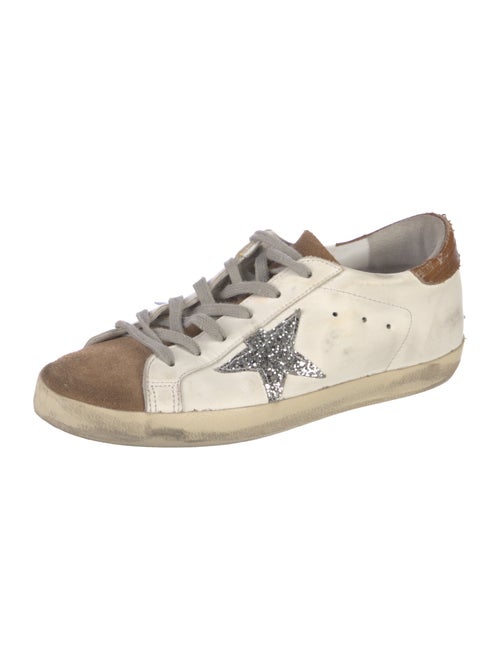 Golden Goose Leather Colorblock Pattern Sneakers