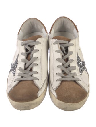 Golden Goose Leather Colorblock Pattern Sneakers
