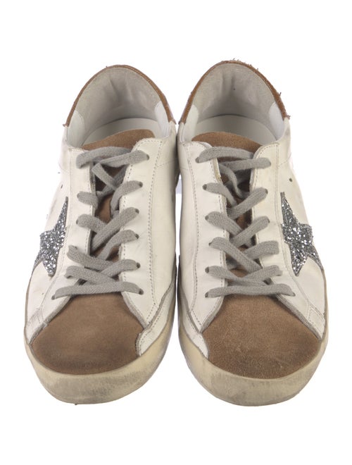 Golden Goose Leather Colorblock Pattern Sneakers