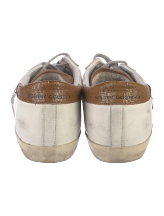 Golden Goose Leather Colorblock Pattern Sneakers