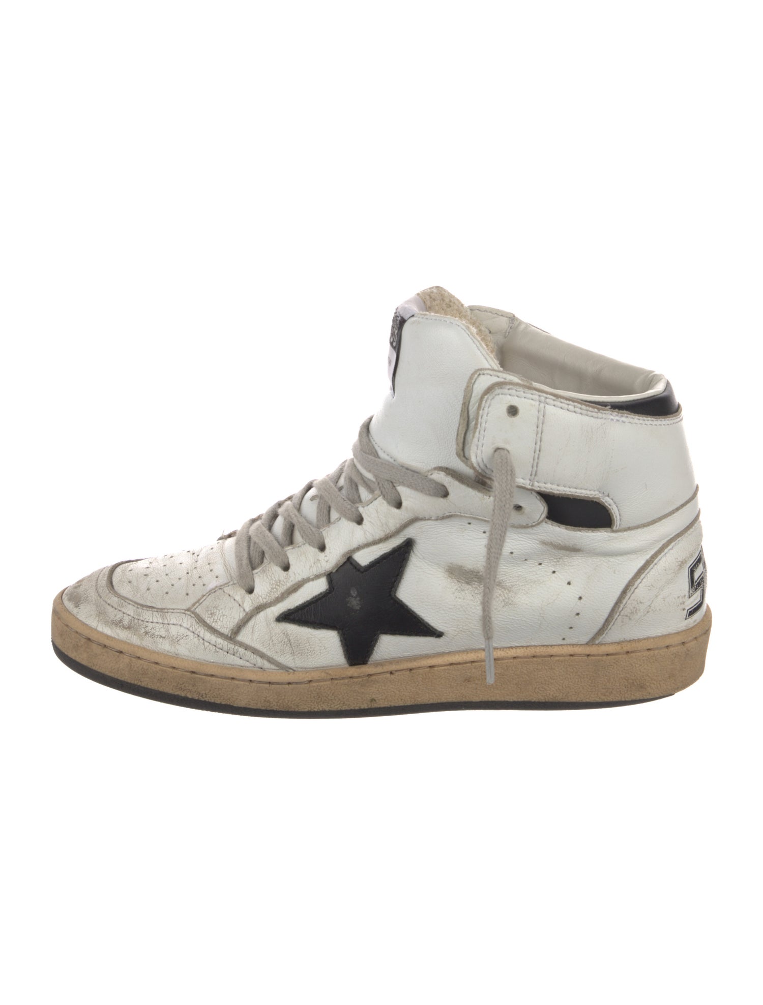 Golden Goose Leather Printed Sneakers