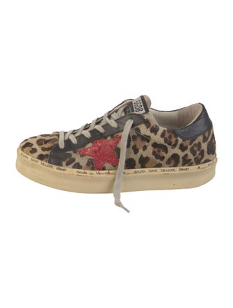 Golden Goose Ponyhair Animal Print Sneakers