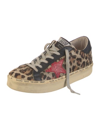 Golden Goose Ponyhair Animal Print Sneakers
