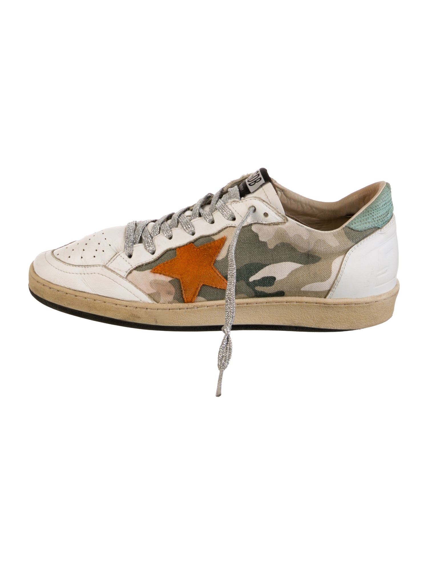 Golden Goose Leather Printed Sneakers