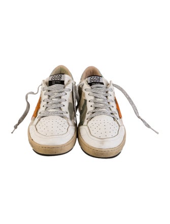 Golden Goose Leather Printed Sneakers