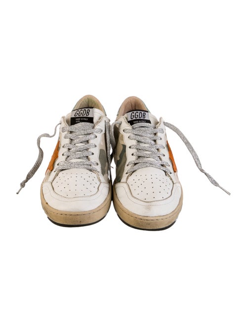 Golden Goose Leather Printed Sneakers