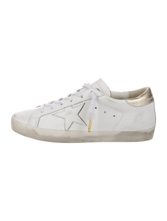 Golden Goose Leather Distressed Accents Sneakers