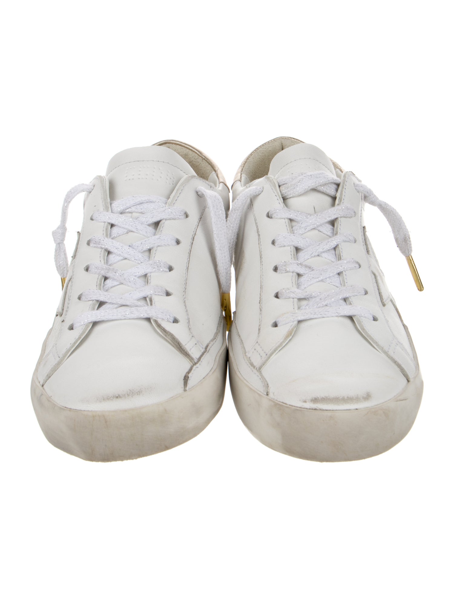 Golden Goose Leather Distressed Accents Sneakers