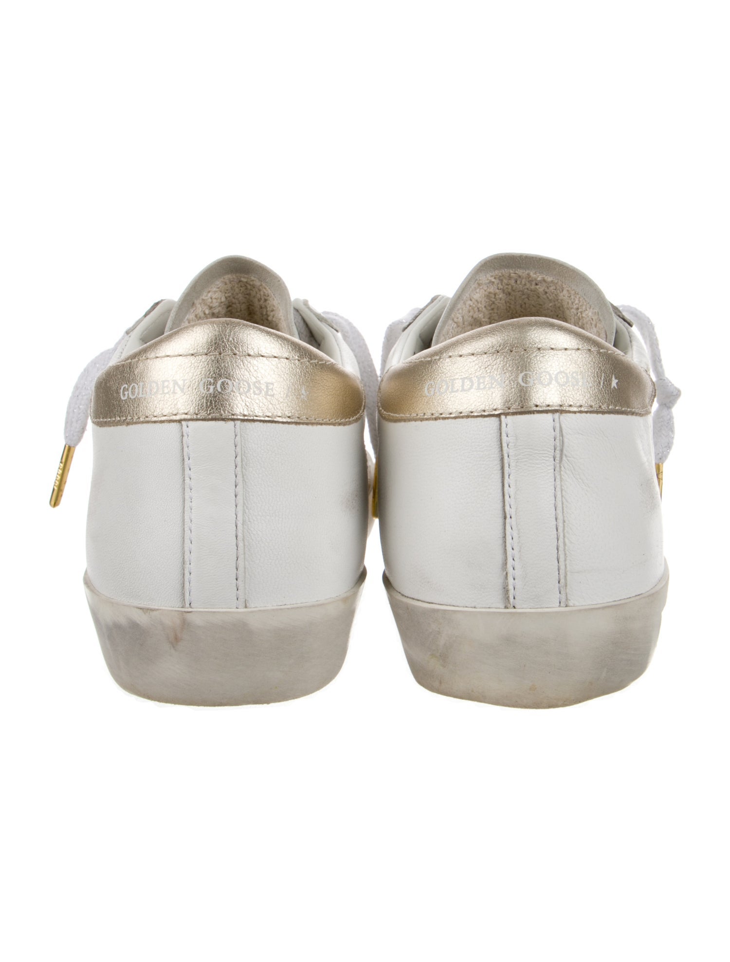 Golden Goose Leather Distressed Accents Sneakers