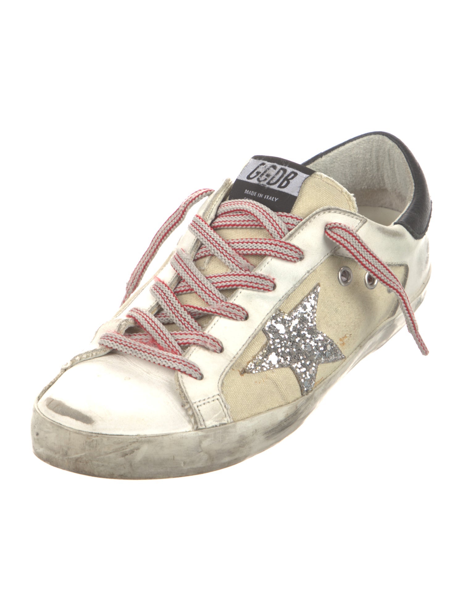 Golden Goose Leather Printed Sneakers