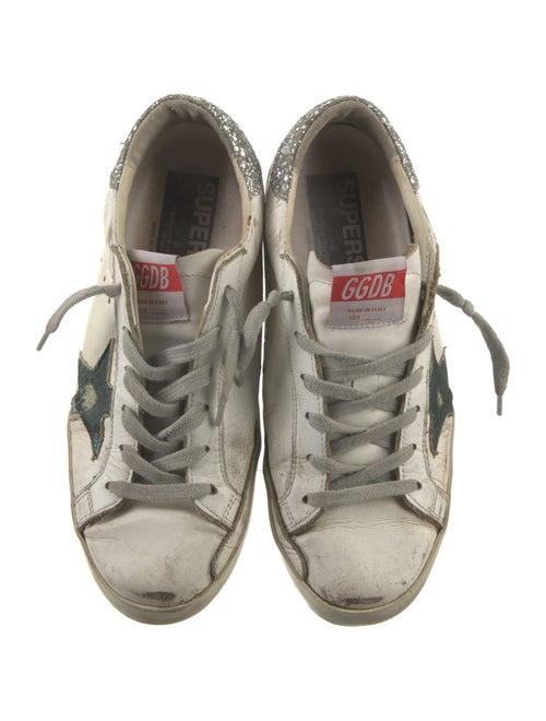 Golden Goose Leather Printed Sneakers