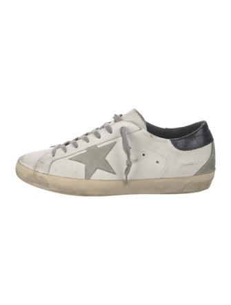 Golden Goose Leather Printed Sneakers