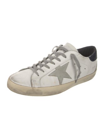 Golden Goose Leather Printed Sneakers