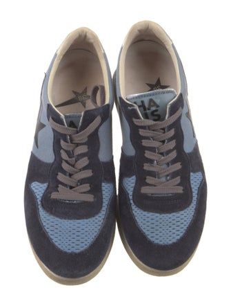 Golden Goose Suede Colorblock Pattern Sneakers