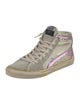 Golden Goose Suede Colorblock Pattern Sneakers