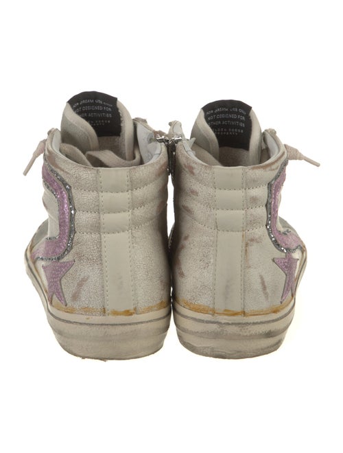 Golden Goose Suede Colorblock Pattern Sneakers