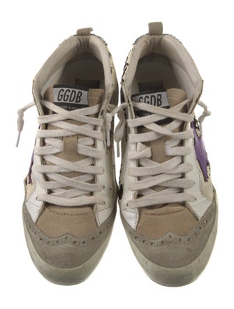 Golden Goose Suede Colorblock Pattern Sneakers