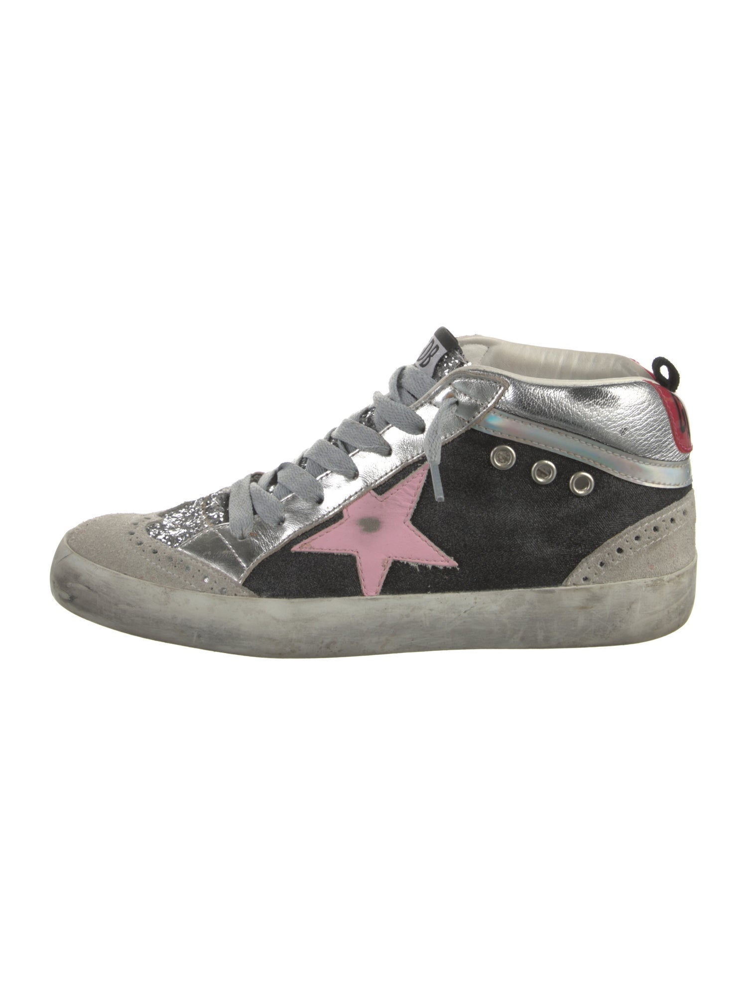 Golden Goose Leather Printed Sneakers