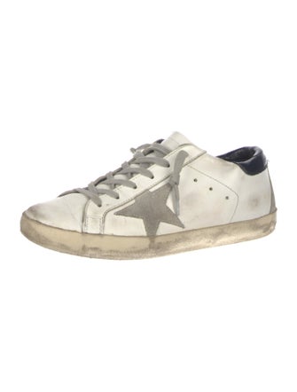 Golden Goose Leather Printed Sneakers