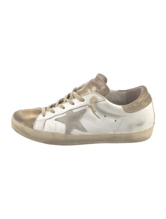 Golden Goose Leather Printed Sneakers