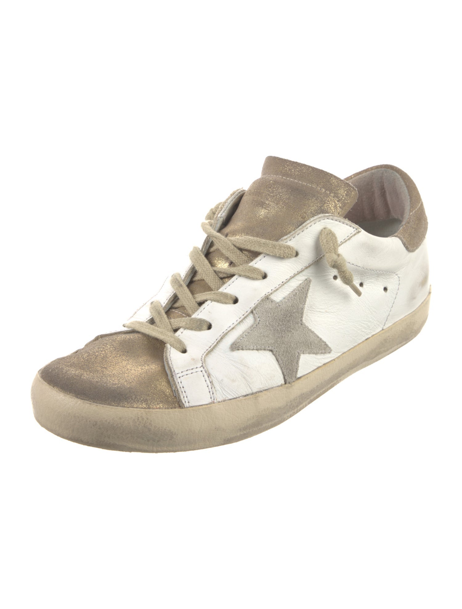 Golden Goose Leather Printed Sneakers