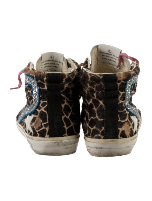 Golden Goose Ponyhair Animal Print Sneakers