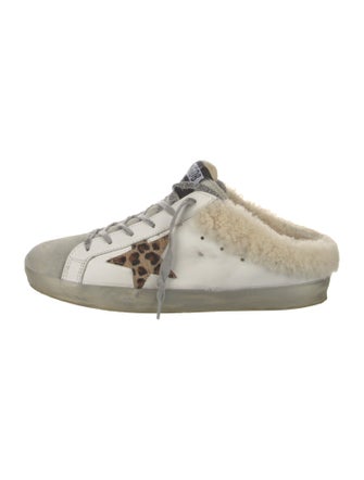 Golden Goose Leather Colorblock Pattern Sneakers