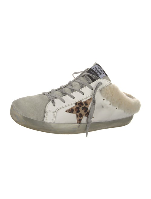 Golden Goose Leather Colorblock Pattern Sneakers