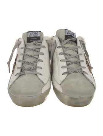 Golden Goose Leather Colorblock Pattern Sneakers