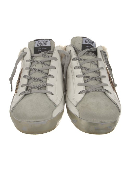 Golden Goose Leather Colorblock Pattern Sneakers