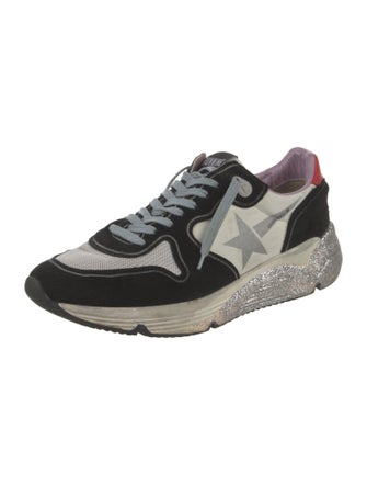 Golden Goose Suede Colorblock Pattern Sneakers