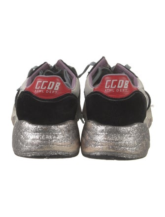 Golden Goose Suede Colorblock Pattern Sneakers