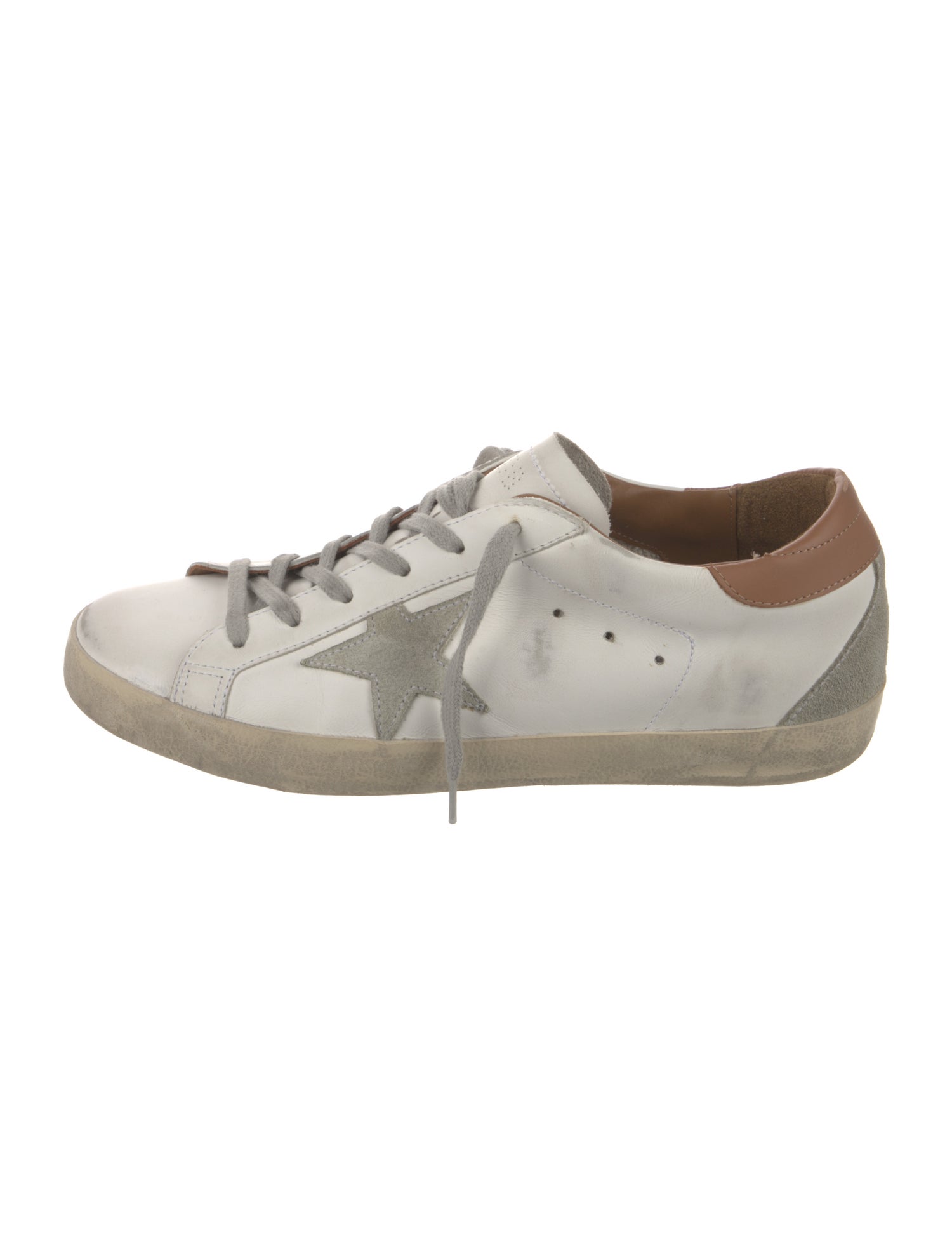 Golden Goose Leather Distressed Accents Sneakers
