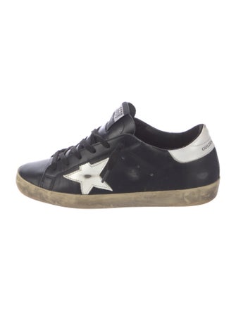 Golden Goose Leather Colorblock Pattern Sneakers