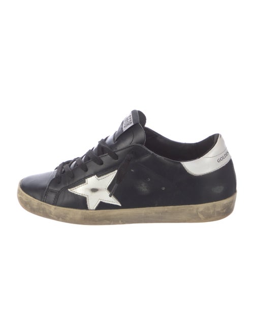 Golden Goose Leather Colorblock Pattern Sneakers