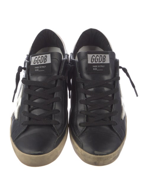 Golden Goose Leather Colorblock Pattern Sneakers